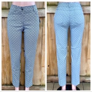 89th + Madison Geometric Slim Cut Ankle Pants NWT